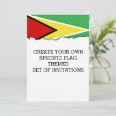 Guyana-Flagge Einladung (Stehend Vorderseite)