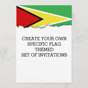 Guyana-Flagge Einladung