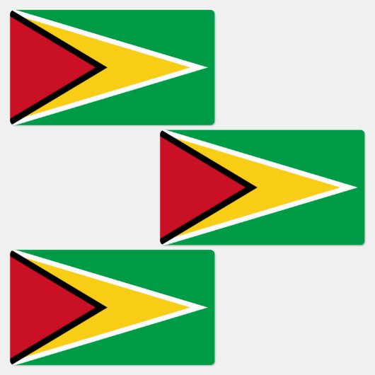 Guyana-Flagge Etiketten (Gruppe)