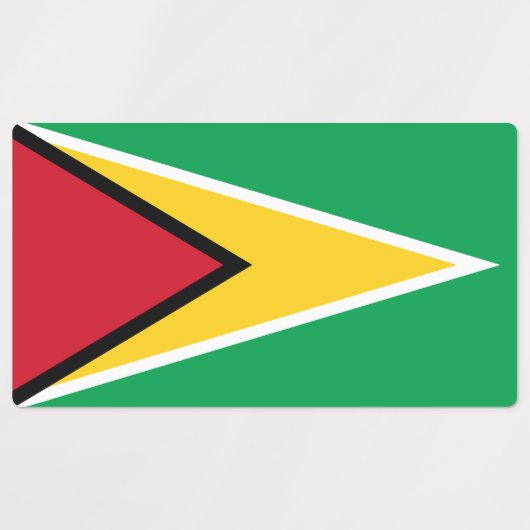 Guyana-Flagge Etiketten (Design 1)