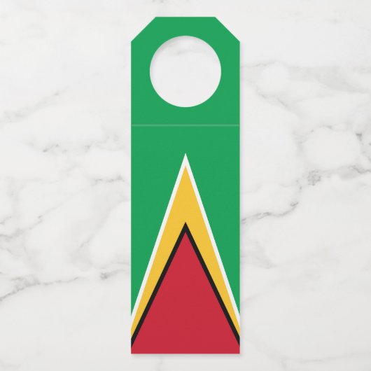 Guyana-Flagge Flaschenanhänger (Rückseite)
