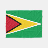 Guyana-Flagge Fleecedecke (Vorderseite (Horizontal))