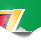 Guyana-Flagge Fotodruck (Ecke)