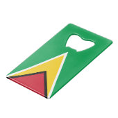 Guyana-Flagge Geldbeutel Flaschenöffner (Vorderseite Schrägansicht)