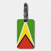 Guyana-Flagge Gepäckanhänger (Rückseite vertikal)