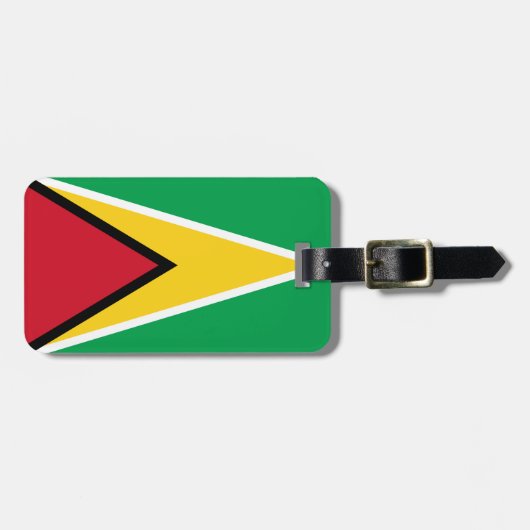 Guyana-Flagge Gepäckanhänger (Vorderseite horizontal)