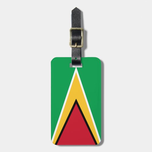 Guyana-Flagge Gepäckanhänger (Vorderseite vertikal)