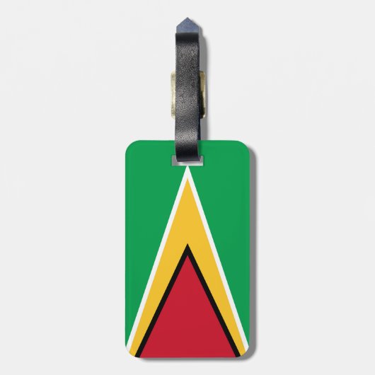 Guyana-Flagge Gepäckanhänger (Rückseite vertikal)