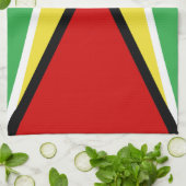 Guyana-Flagge Geschirrtuch (Gefaltet)
