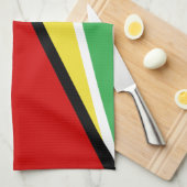 Guyana-Flagge Geschirrtuch (Viertel Falte)