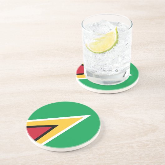 Guyana-Flagge Getränkeuntersetzer (Seite)
