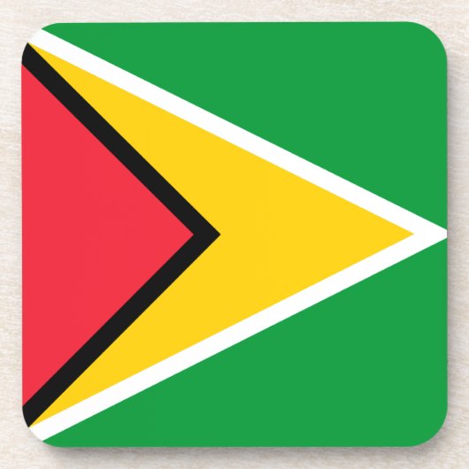 Guyana-Flagge Getränkeuntersetzer (Vorderseite)