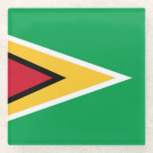 Guyana-Flagge Glasuntersetzer (Vorderseite)