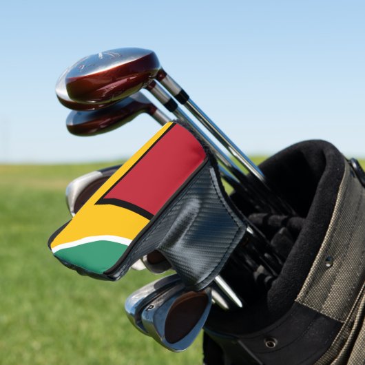 Guyana-Flagge Golf Headcover (In Situ)