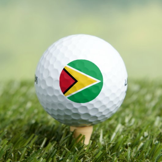 Guyana-Flagge Golfball (Insitu T-Shirt)