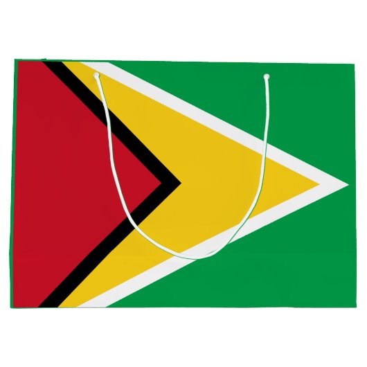 Guyana-Flagge Große Geschenktüte (Rückseite)