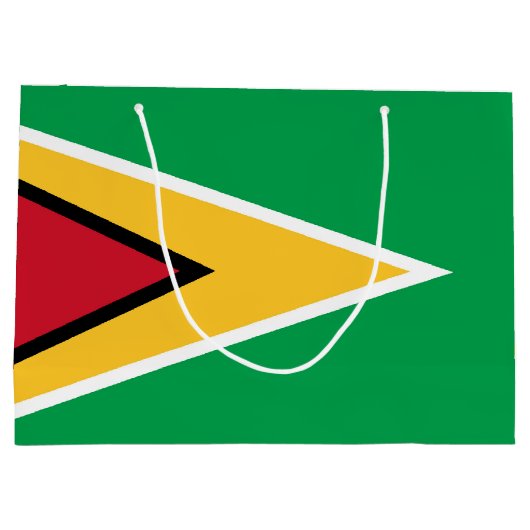 Guyana-Flagge Große Geschenktüte (Rückseite)