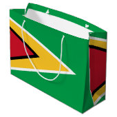 Guyana-Flagge Große Geschenktüte (Rückseite Schrägansicht)