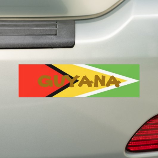 Guyana-Flagge, GUYANA Autoaufkleber (Auf Auto)