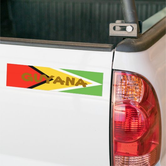 Guyana-Flagge, GUYANA Autoaufkleber (Auf Lkw)