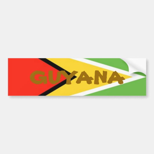 Guyana-Flagge, GUYANA Autoaufkleber (Vorne)