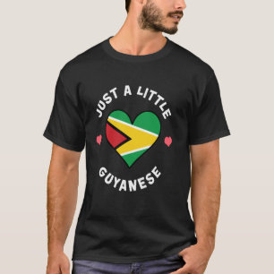 Guyana-Flagge Herz Ein Wenig Guyanesisch Guyana T-Shirt