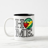 Guyana-Flagge Housewarmer Zweifarbige Tasse (Links)