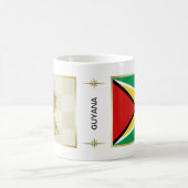 Guyana Flagge + Karte Tasse (Mittel)