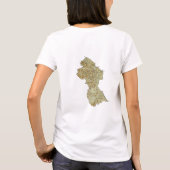Guyana-Flagge + Karte + Text-T - Shirt (Rückseite)