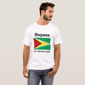 Guyana-Flagge + Karte + Text-T - Shirt (Vorne ganz)