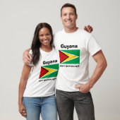Guyana-Flagge + Karte + Text-T - Shirt (Unisex)