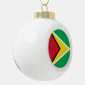 Guyana-Flagge Keramik Kugel-Ornament (Links)