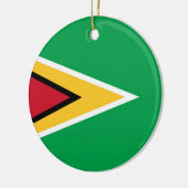 Guyana-Flagge Keramik Ornament (Links)