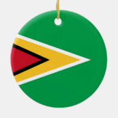 Guyana-Flagge Keramik Ornament (Hinten)
