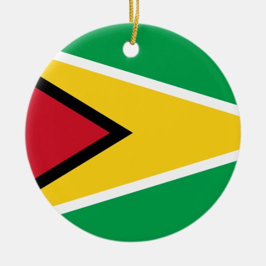 Guyana-Flagge Keramik Ornament (Vorne)