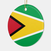 Guyana-Flagge Keramik Ornament (Links)