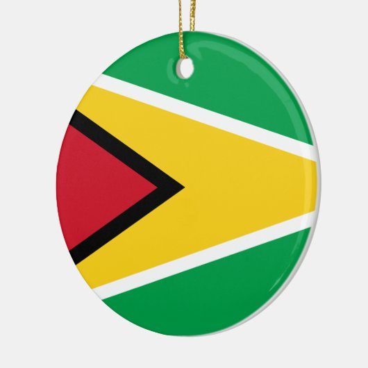 Guyana-Flagge Keramik Ornament (Links)