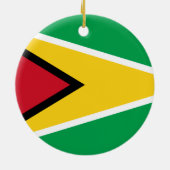 Guyana-Flagge Keramik Ornament (Hinten)