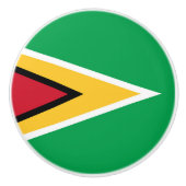 Guyana-Flagge Keramikknauf (Vorderseite)
