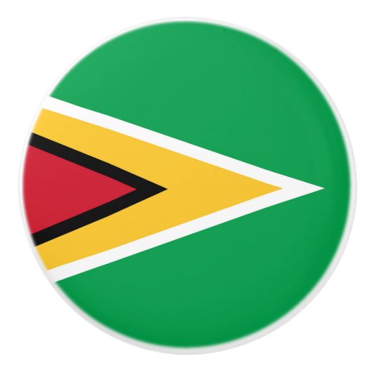 Guyana-Flagge Keramikknauf (Vorderseite)