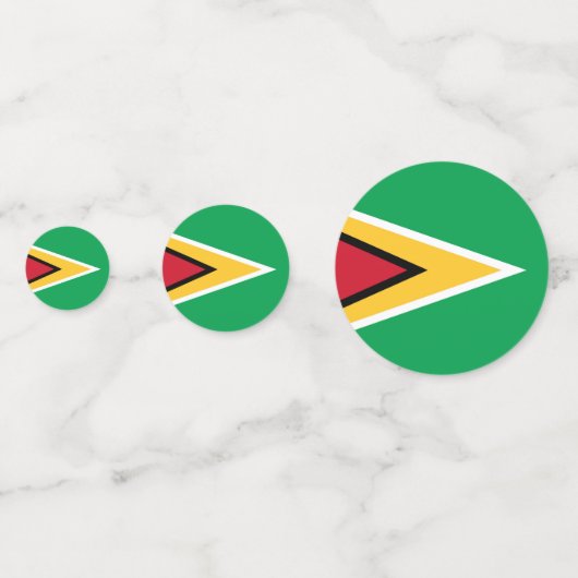 Guyana-Flagge Konfetti (Vorderseiten)