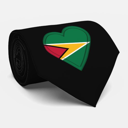 Guyana-Flagge Krawatte (Gerollt)
