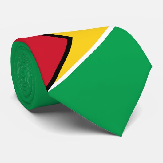Guyana-Flagge Krawatte (Gerollt)