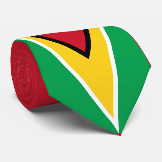 Guyana-Flagge Krawatte (Gerollt)