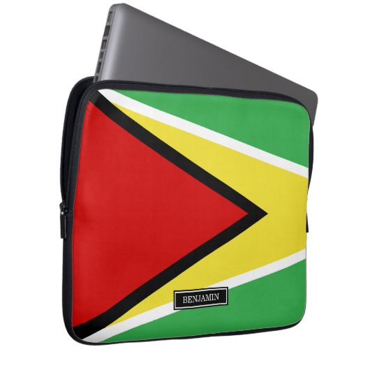 Guyana-Flagge Laptopschutzhülle (Vorne Rechts)