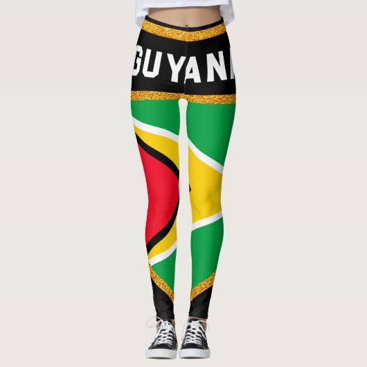 Guyana-Flagge Leggings (Vorderseite)