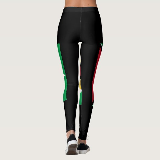 Guyana-Flagge Leggings (Rückseite)