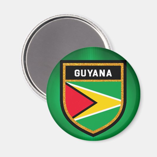 Guyana-Flagge Magnet (Vorderseite/Rückseite)