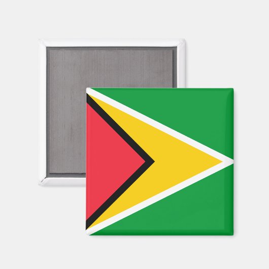 Guyana-Flagge Magnet (Vorderseite/Rückseite)