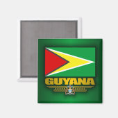 Guyana-Flagge Magnet (Vorderseite/Rückseite)